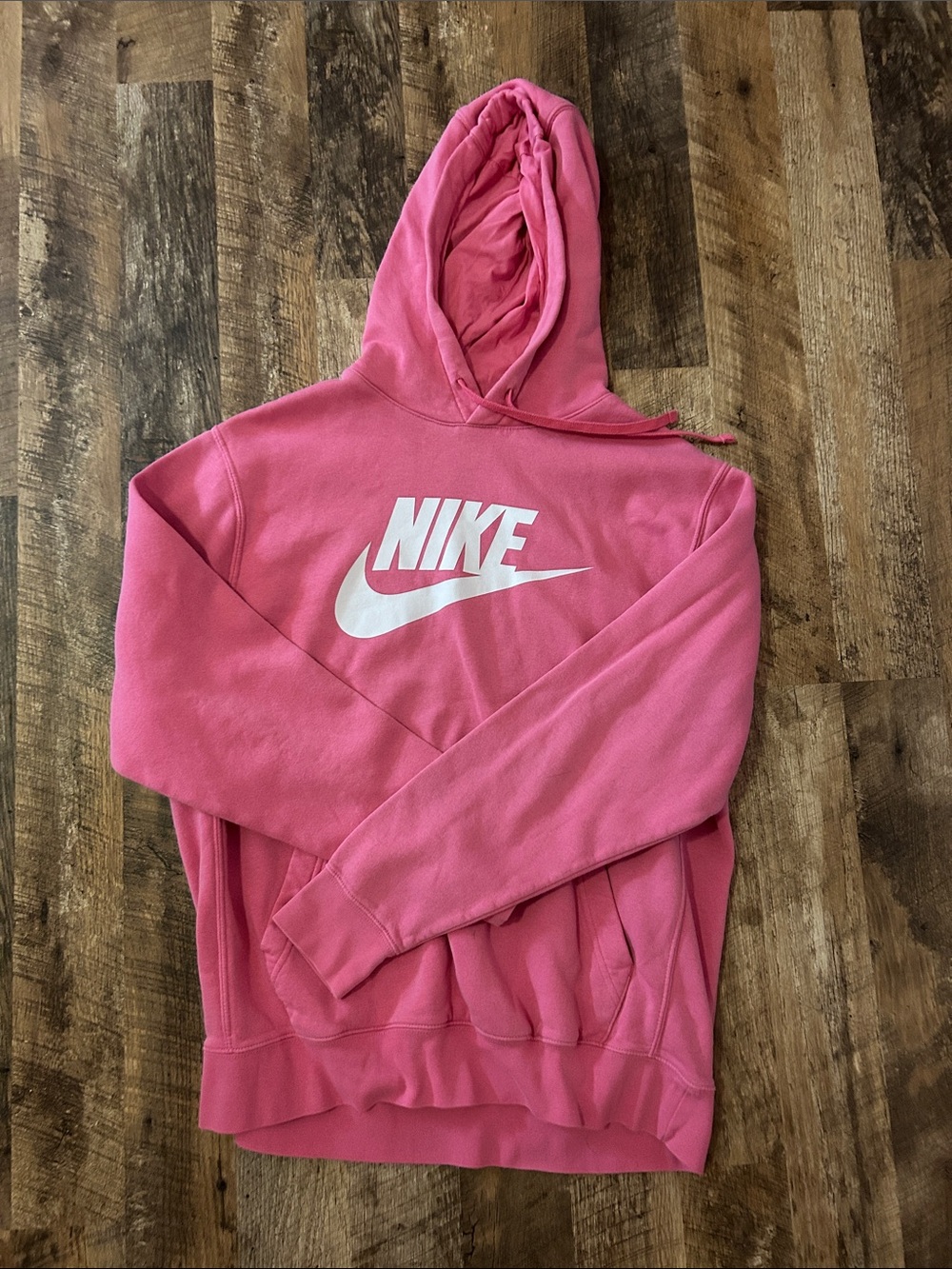 Nike Hot Pink Hoodie with White Swoosh